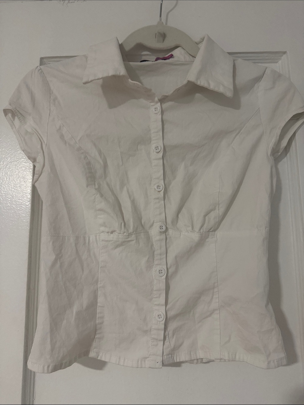 Addicted Brands White Short-Sleeve Button Down Shirt
